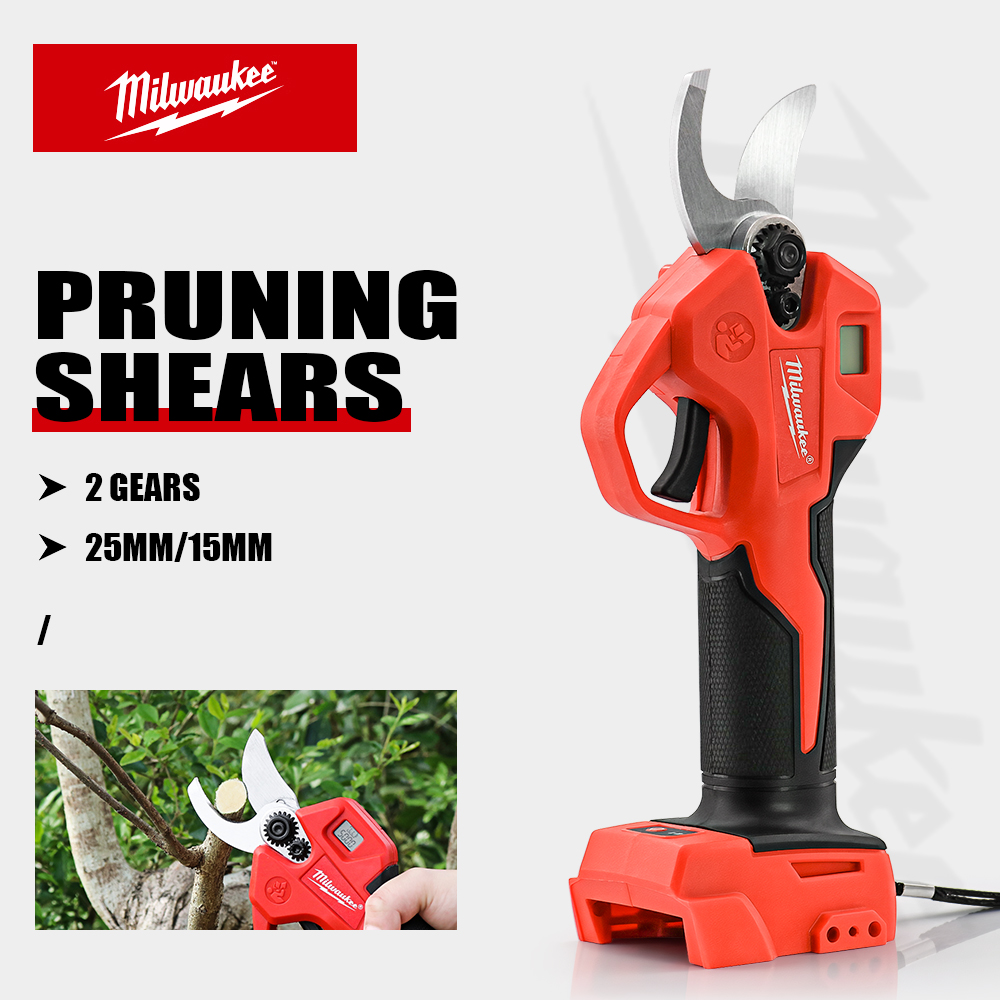 Power Tools Display - Milwaukee Brushless Electric Pruning Shears Garden