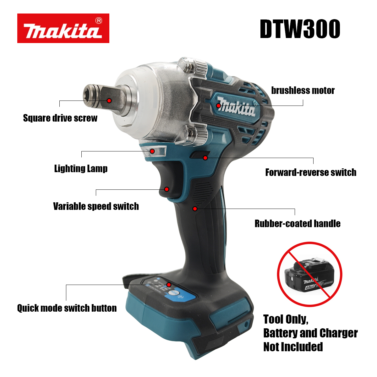 Makita DTW300 Brushless Impact - огляд і ціна Makita Drill Dtw300