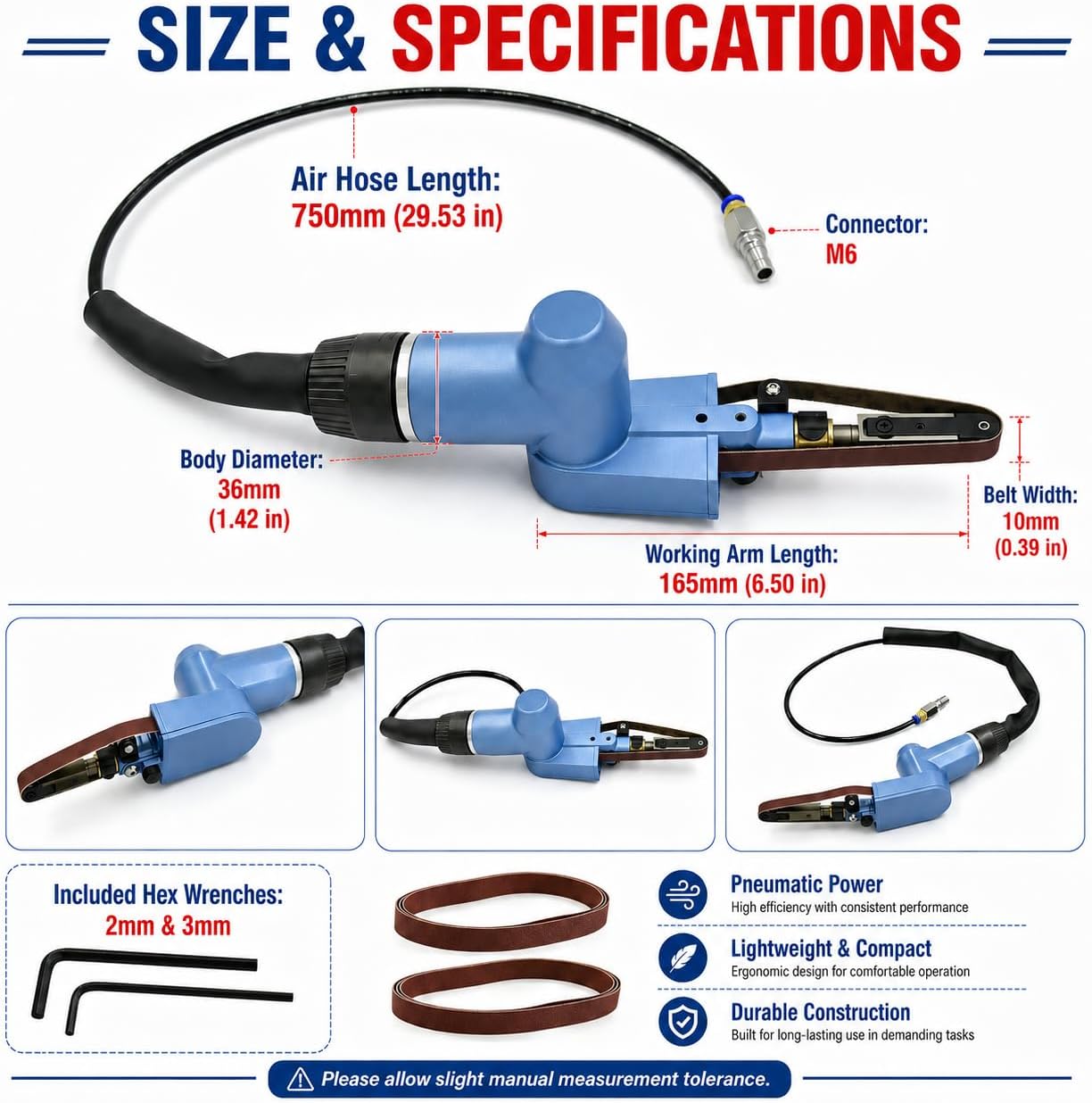 WILIN Pneumatic Finger Belt Sa - огляд і ціна Detail Sander Corner