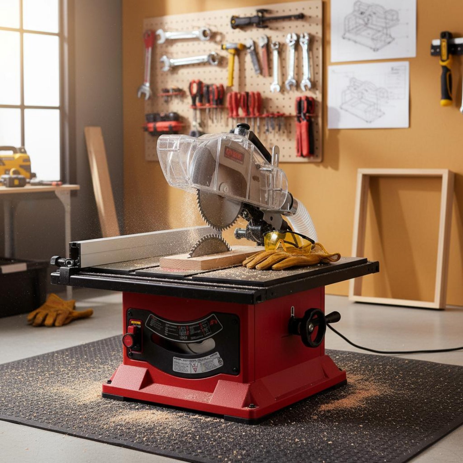 Table Saw Dust Guard Transpare - огляд і ціна Power Tools Vacuum