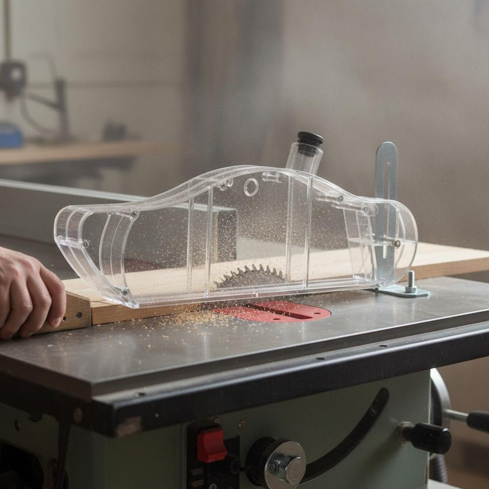 Table Saw Dust Guard Transpare - огляд і ціна Power Tools Vacuum
