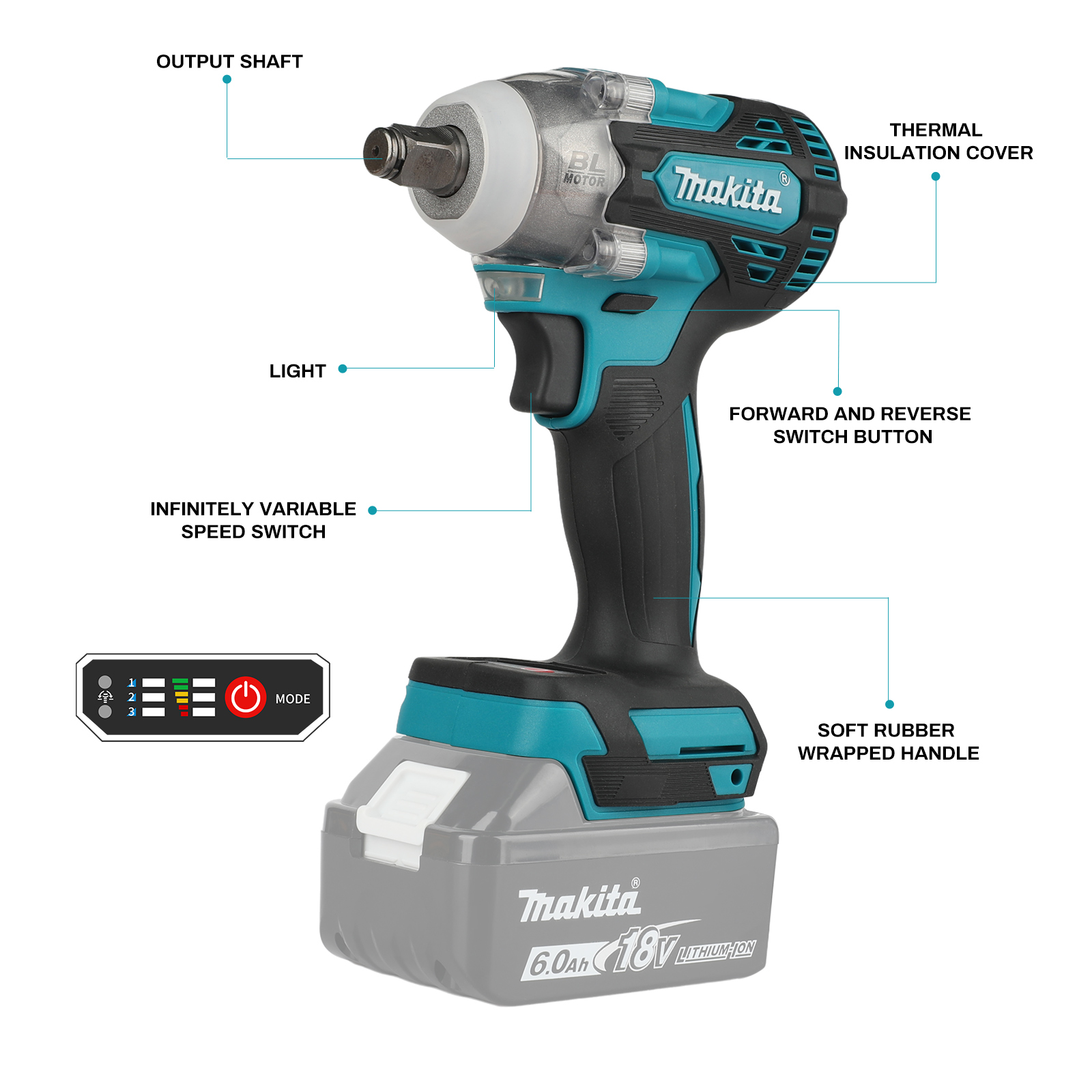 Makita DTW300 18V Cordless Imp - огляд і ціна Makita Drill Dtw300